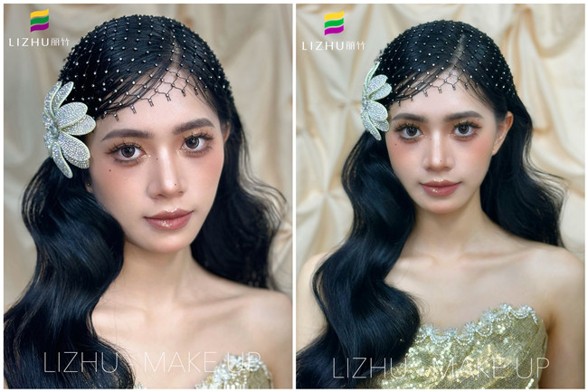 Sana復(fù)古內(nèi)扣披發(fā)，廣西學(xué)化妝高彩